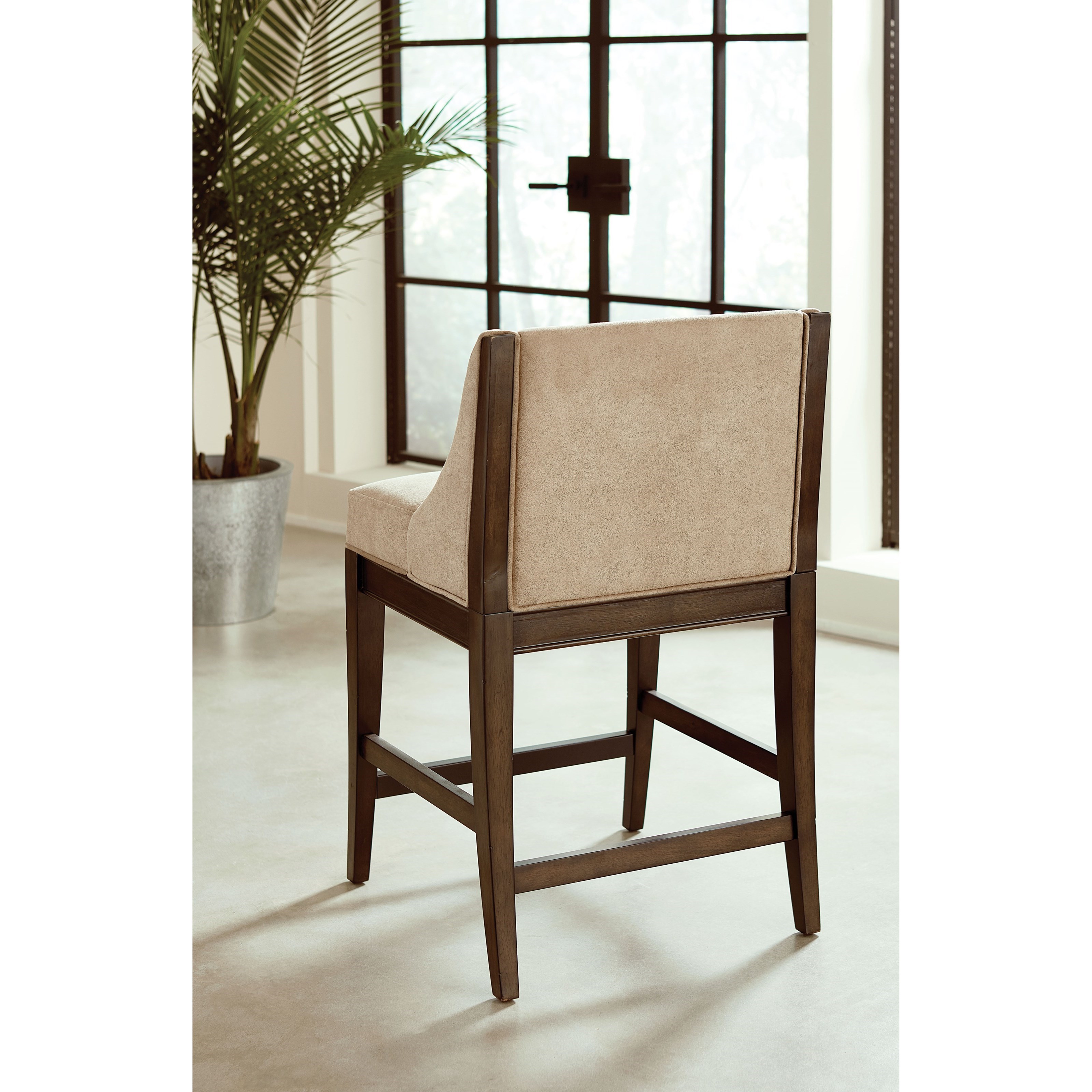 Hammary Hidden Treasures Transitional Counter Stool with Wing Back